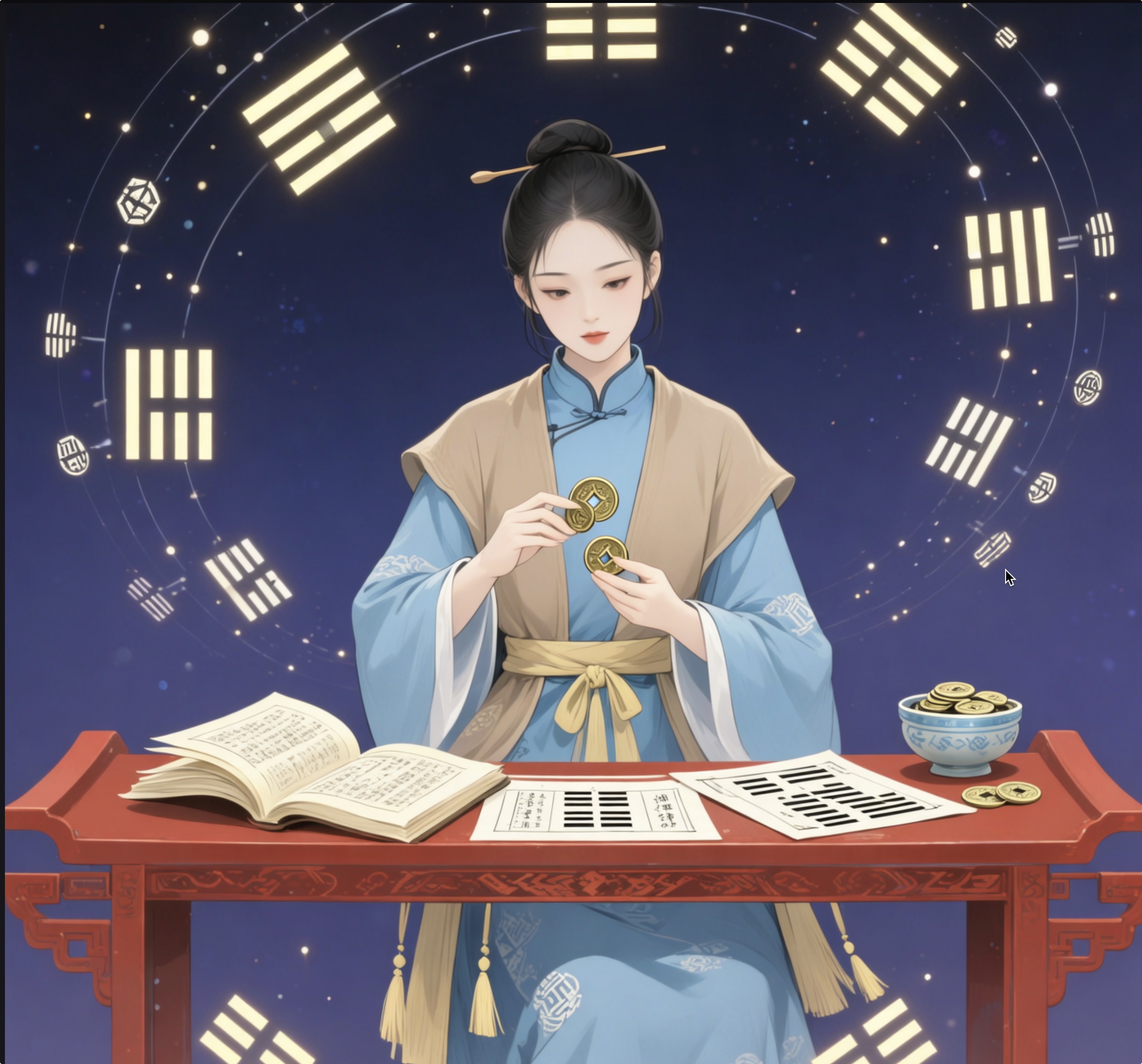 六爻排盘占卜 - 天机爻